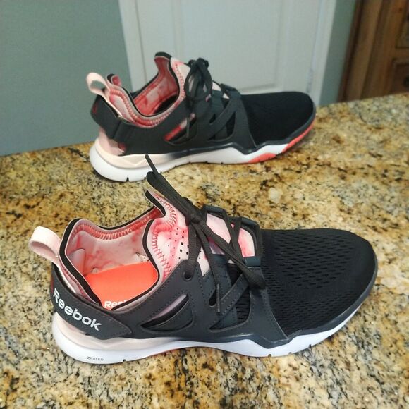 REEBOK Rare ZRated Nanowed Dark Gray Pink Tie Dye Size 9 US 6.5 UK Running - Picture 5 of 12